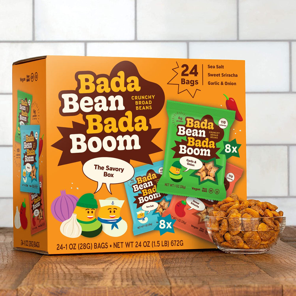 Protein and fiber boost in a crunchy Enlightened Bada Bean Bada Boom snack