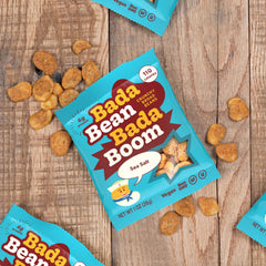 Enlightened Bada Bean Bada Boom sea salt flavor close-up, gluten-free crunch