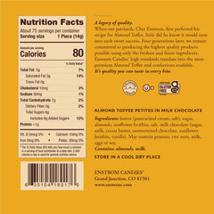 Enstrom Almond Toffee Petites individually wrapped for on-the-go enjoyment.