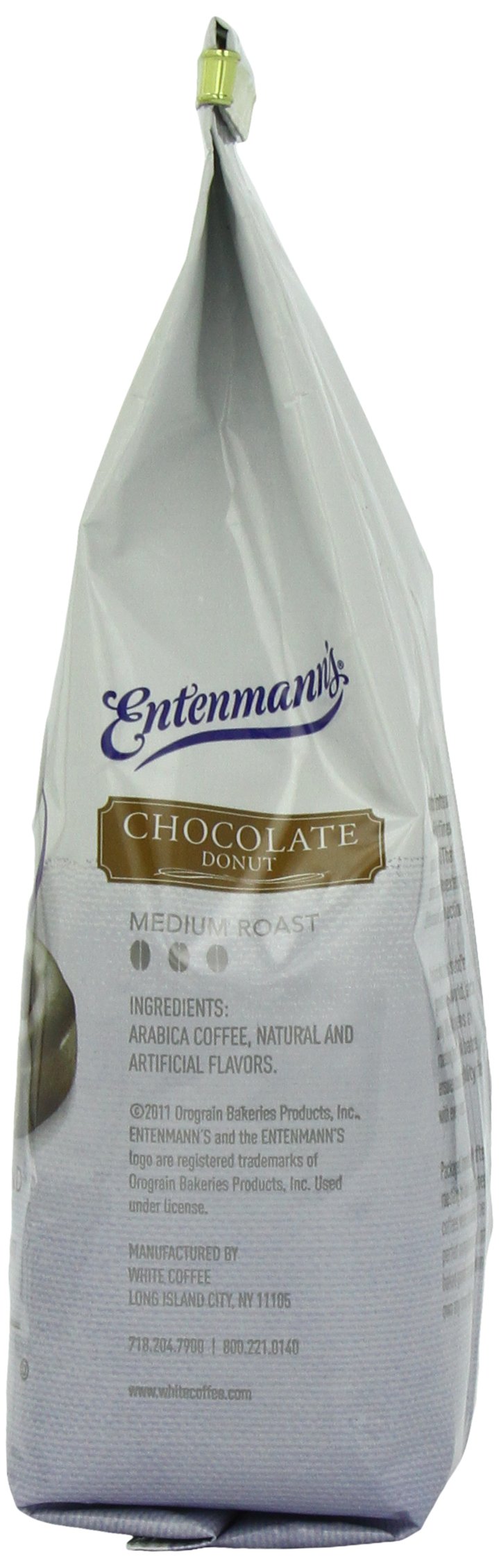 Entenmann's Coffee Ground Chocolate Donut steam shot evokes a warm moment.