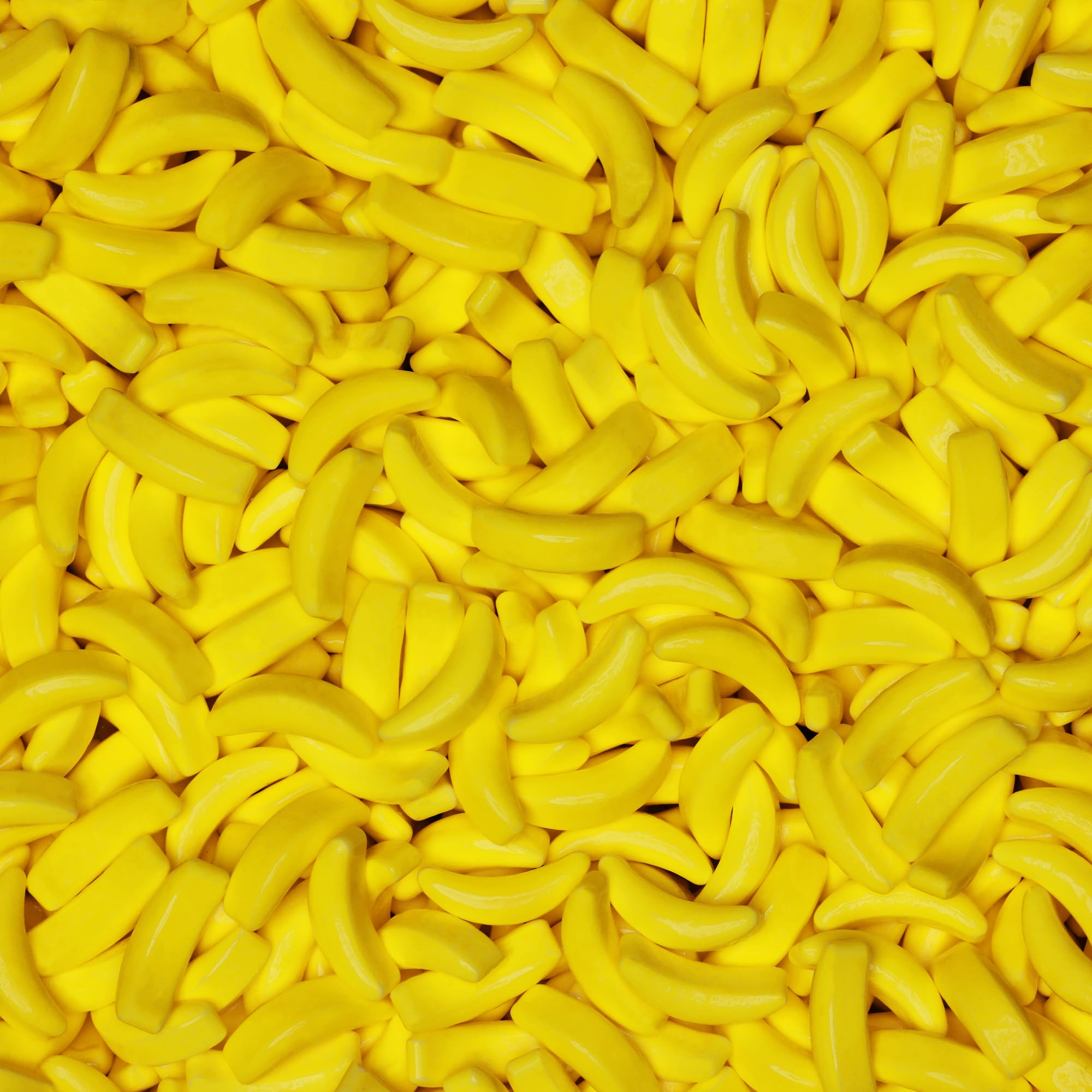 Entervending banana Runts bulk bag with shapes for party favors.