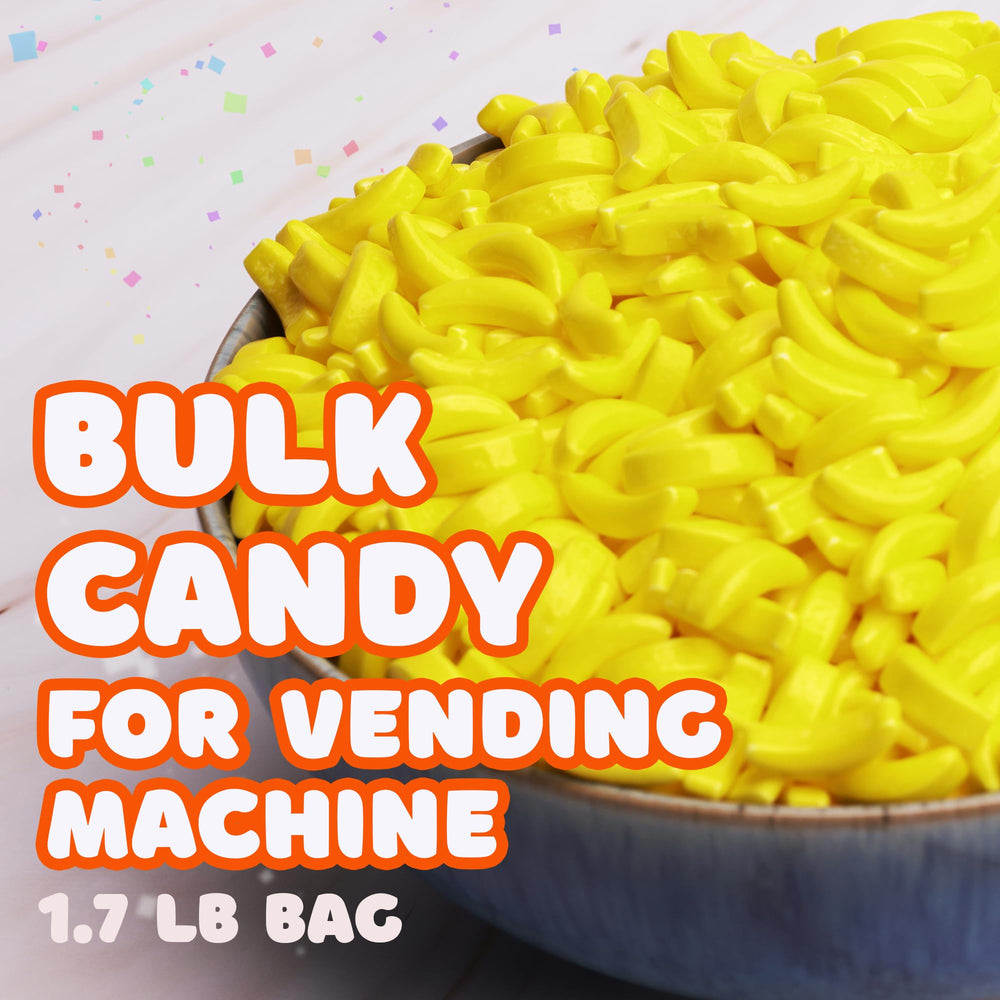 Entervending Runts banana candies ideal as cupcake toppers.
