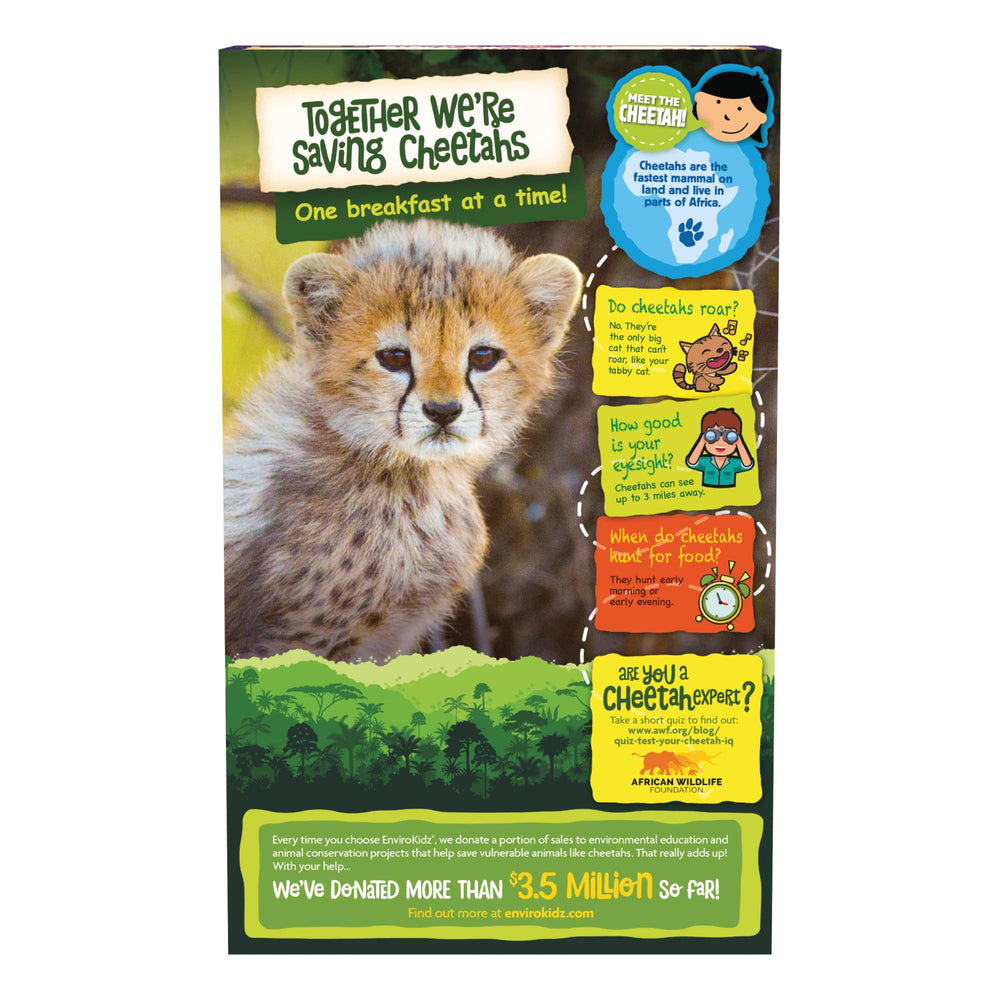 EnviroKidz Cheetah Chomps box showing organic certification
