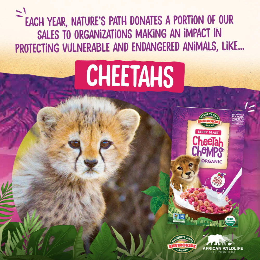 EnviroKidz Cheetah Chomps kids enjoying crunchy O rings at breakfast