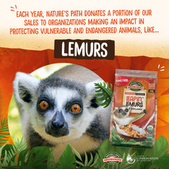 Child enjoying EnviroKidz Leapin' Lemurs cereal at breakfast