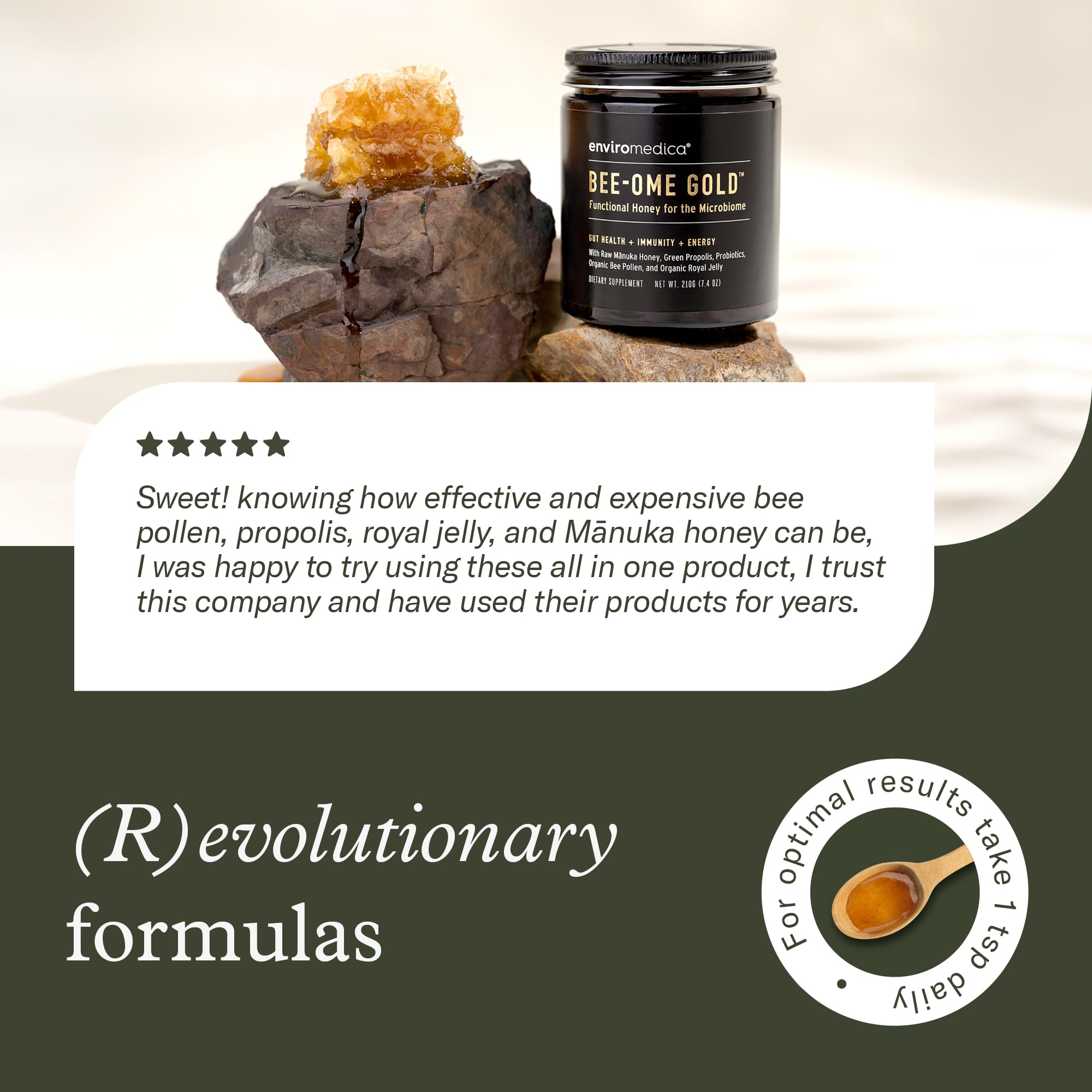 Enviromedica Bee-Ome Gold packaging-box showcases eco-friendly, premium presentation