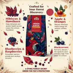 Enzo's Crimson Harvest black currants dried pieces showcase tart notes for berry-forward tea.