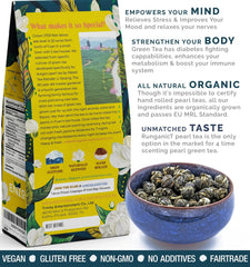Enzo's Private Selection Dragon Pearl Tea Brew Cup presents a ready cup with gentle energy