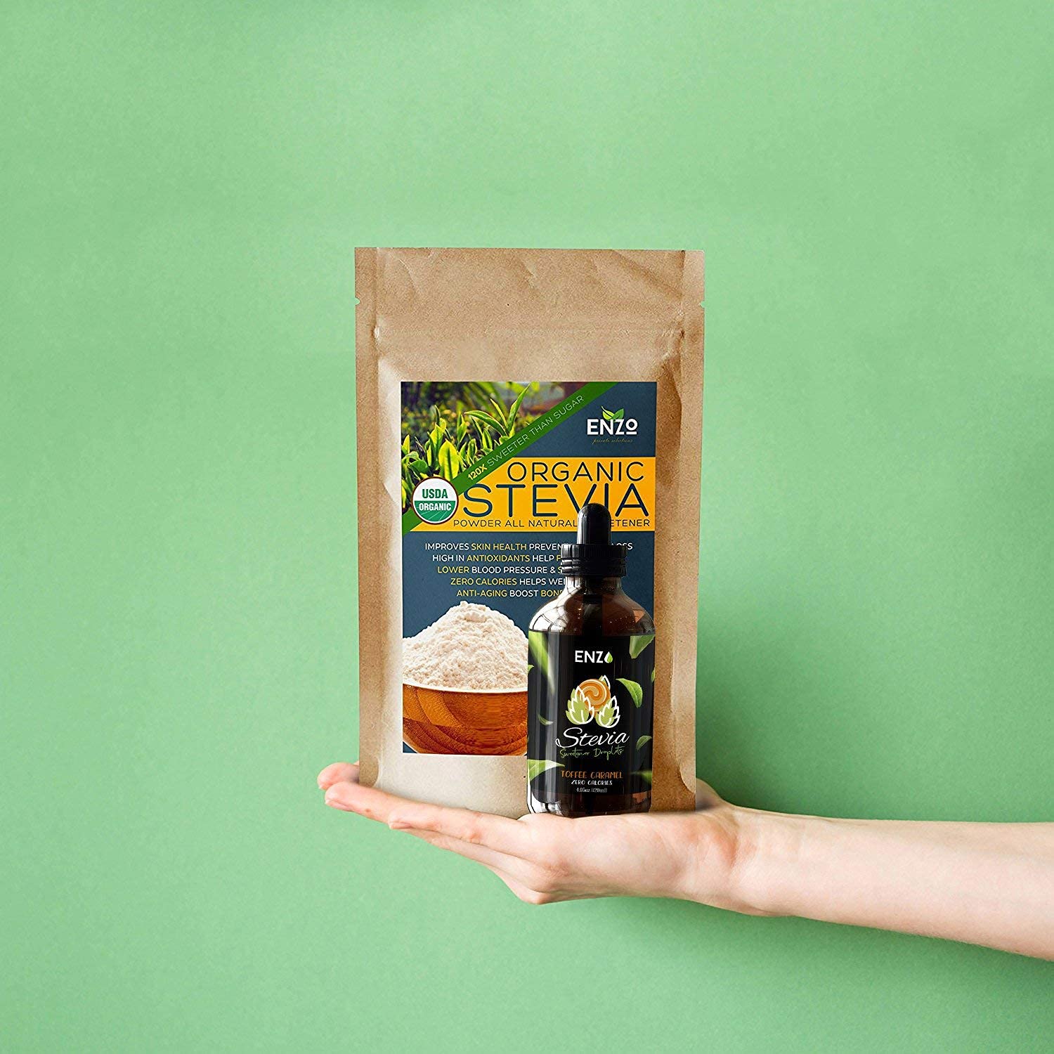 Vegan-friendly, keto-friendly Enzo Drops suit multiple diets.