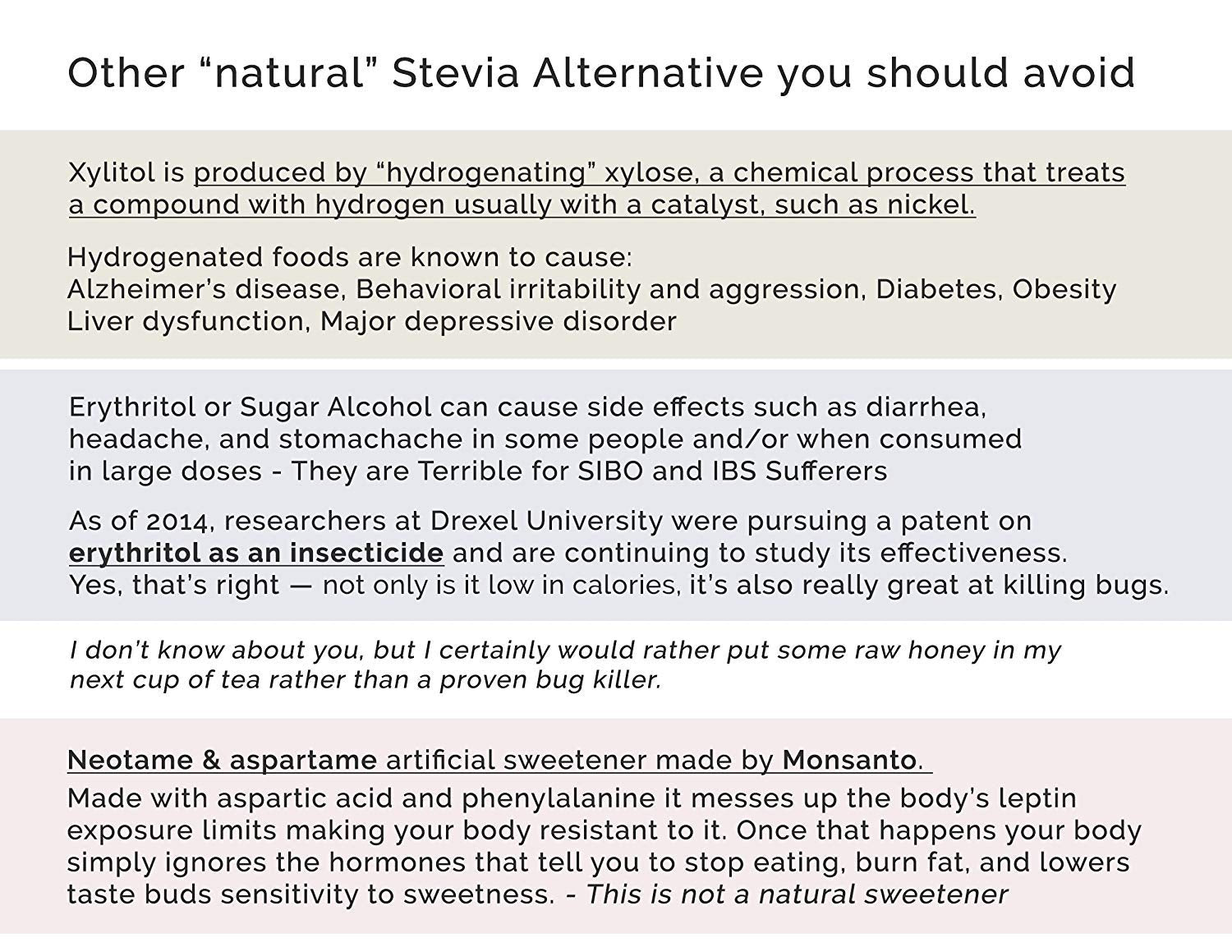 Enzo's Organic Stevia packaging box emphasizes premium non-GMO vegan sweetener.