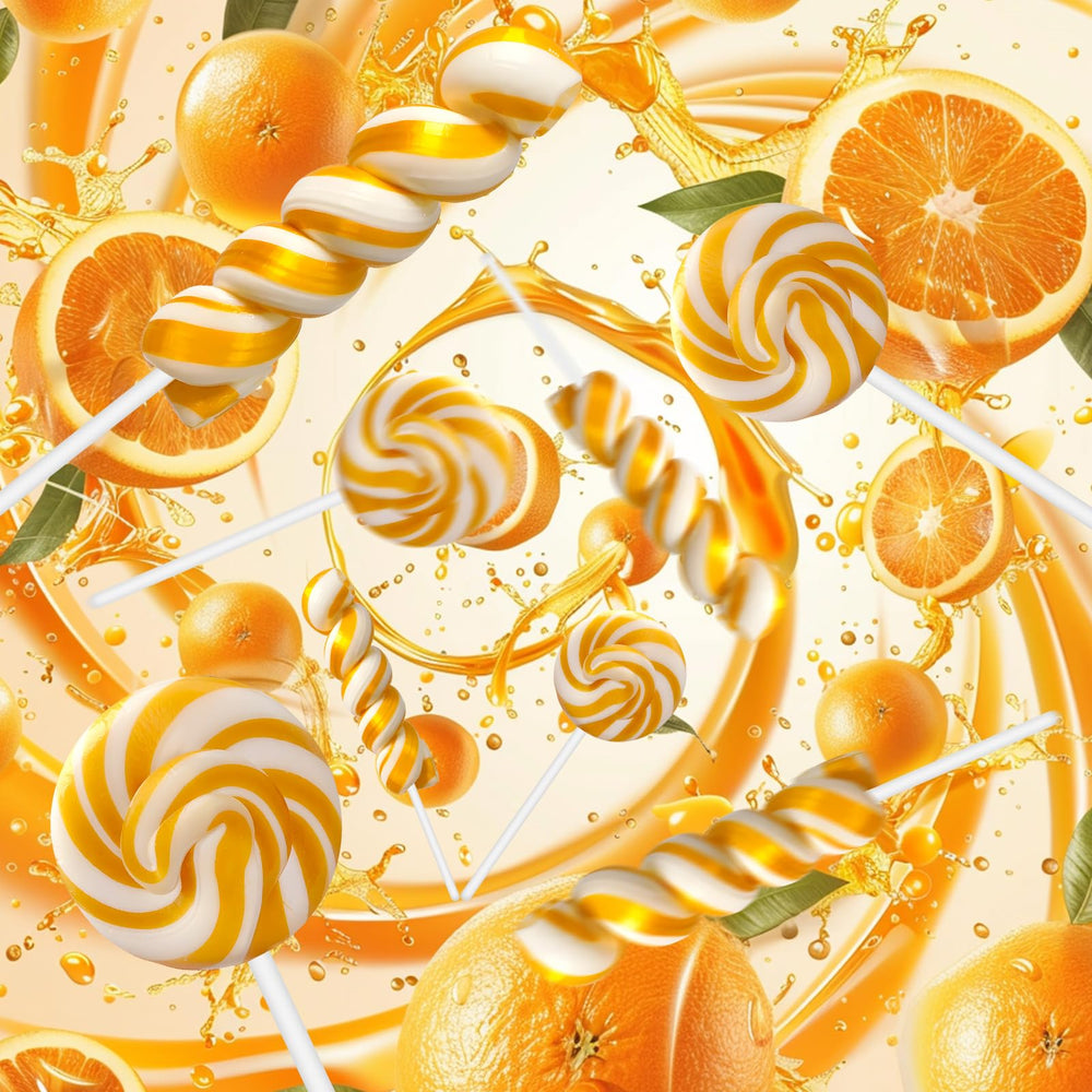 EORA gold-white swirl lollipops display, perfect for dessert tables and festive treats.
