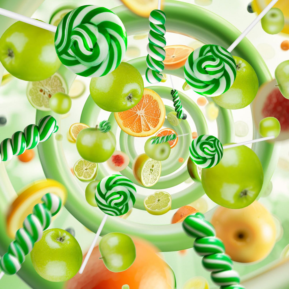 EORA green and white twist lollipops ideal for St. Patrick's Day decor