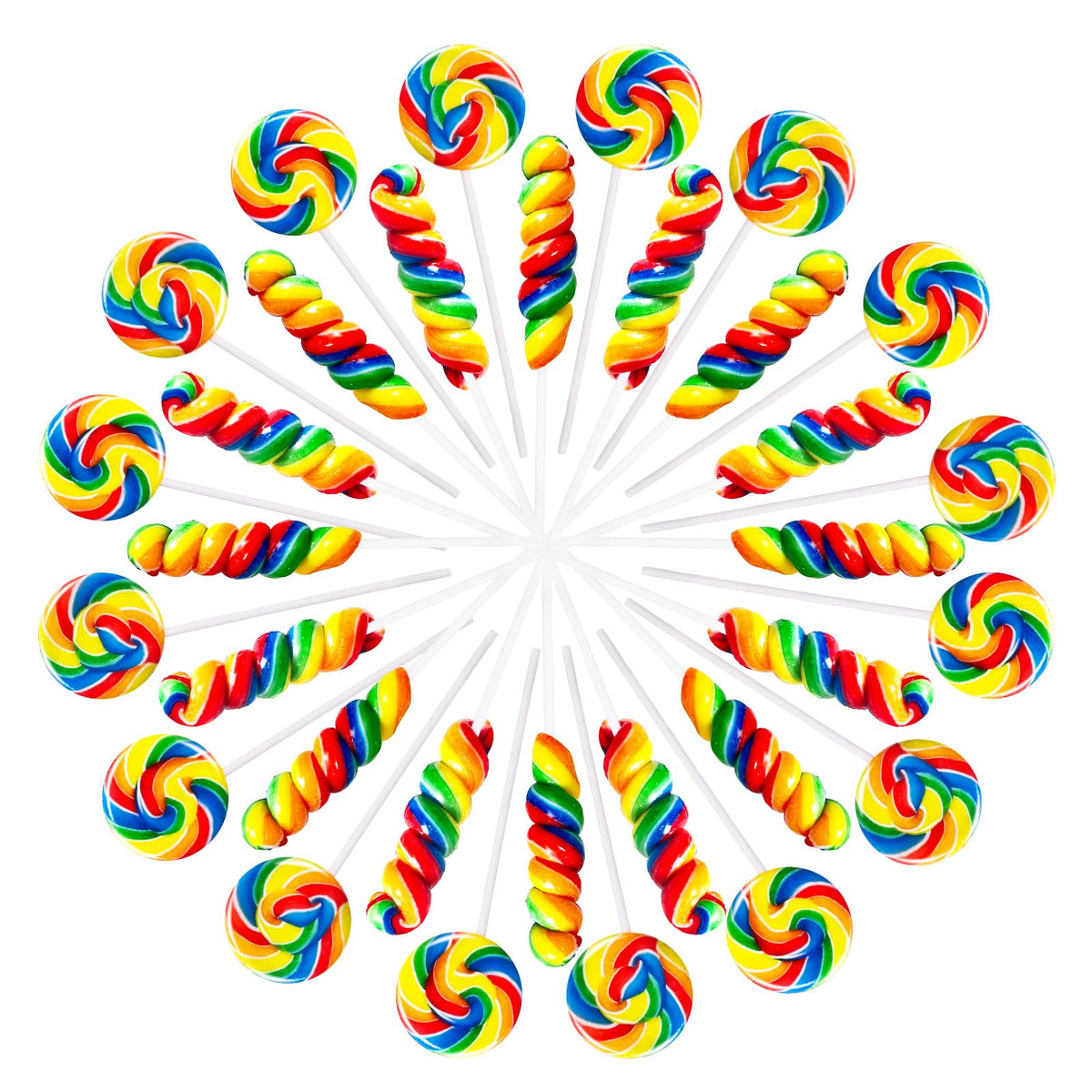 EORA rainbow twist lollipop swirl for vibrant party decor