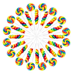 EORA rainbow twist lollipop swirl for vibrant party decor
