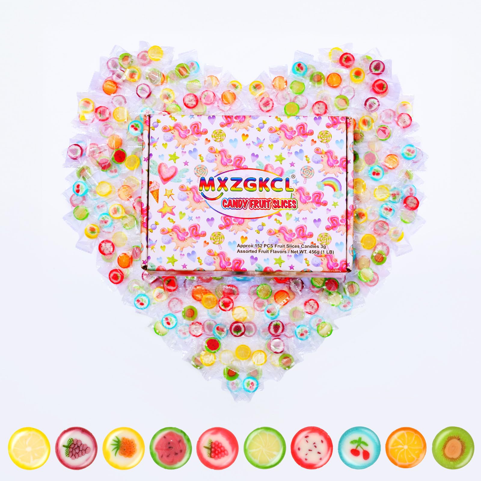 EORA Slices Hard Candy tropical flavors assortment for sharing at gatherings and gift baskets.