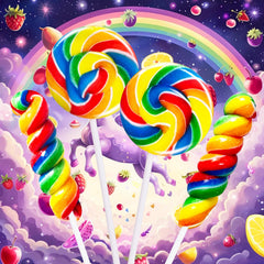 EORA unicorn candy swirl lollipop ideal for gifting and dessert tables