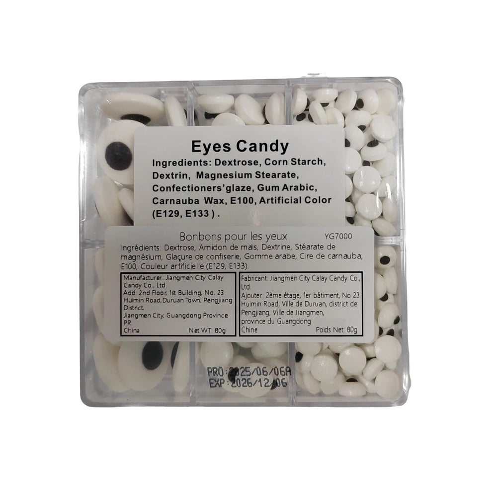 EPHVODI edible eyes packaging shows dates and ensures long shelf life.