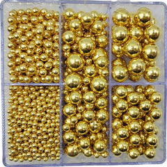 EPHVODI Gold Pearl Sprinkles 2mm for delicate cupcake edges and subtle shine
