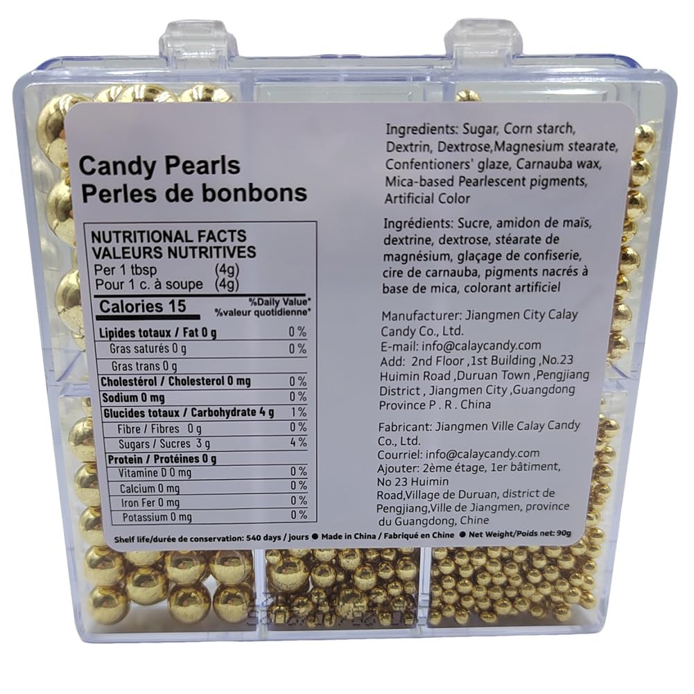 EPHVODI Gold Pearl Sprinkles 4mm add balanced sparkle to cookies and cupcakes