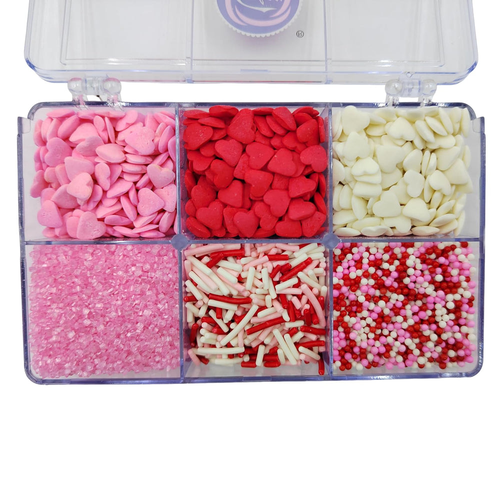 EPHVODI Valentines pink heart decor for cupcakes and desserts