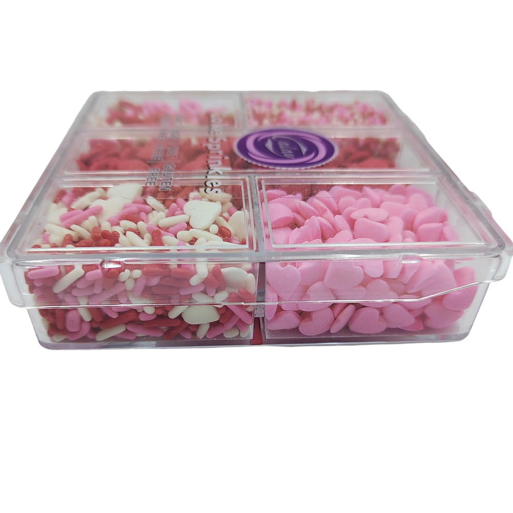 EPHVODI Valentines Sprinkles easy to sprinkle on ice cream and pastries.