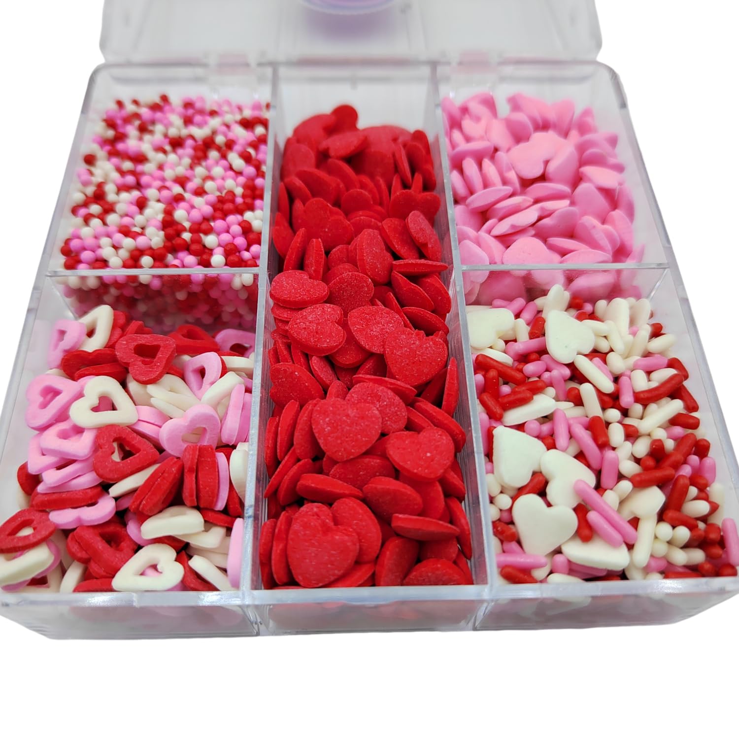 EPHVODI Valentines Sprinkles mini pearl 2mm for elegant cookie toppers.