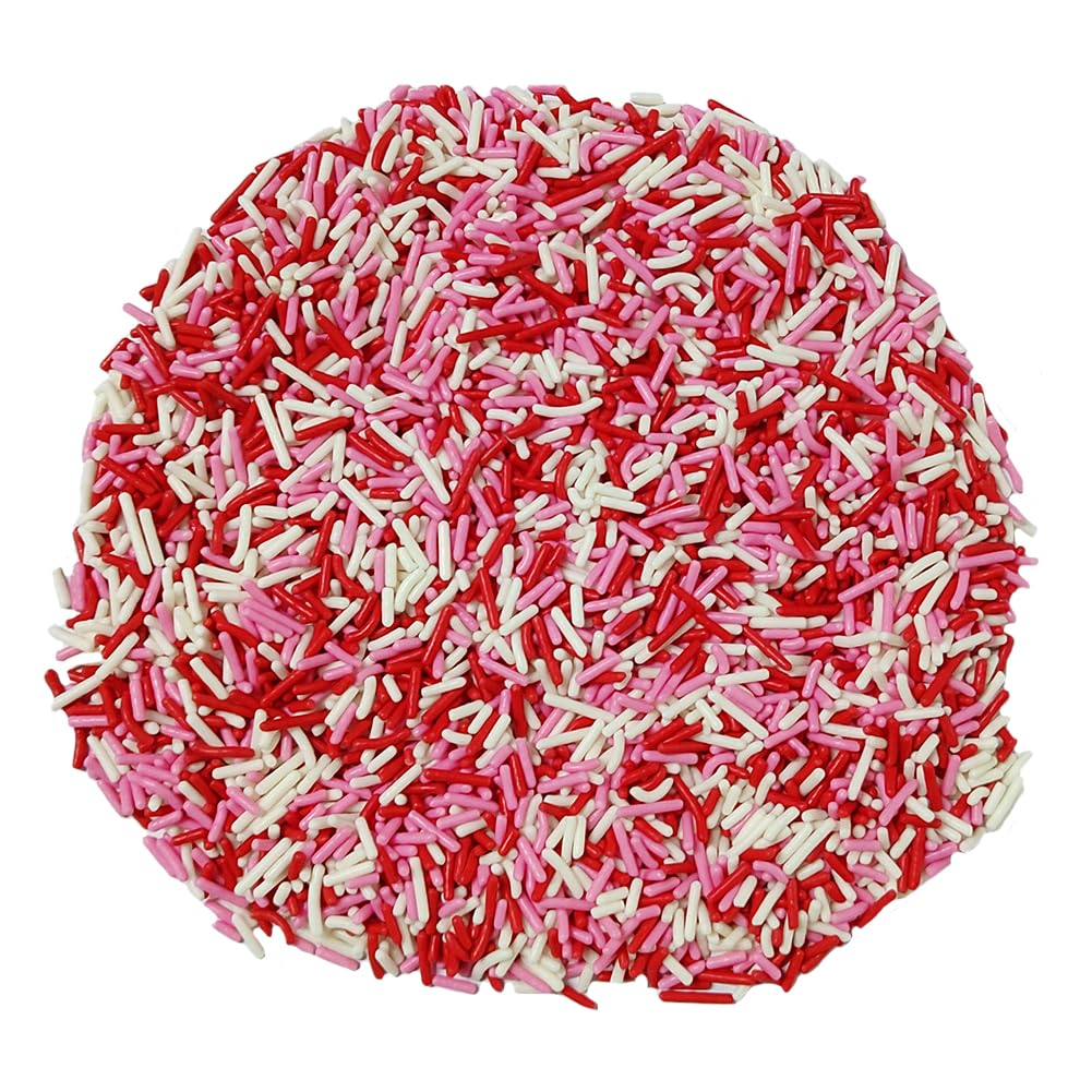 EPHVODI Valentines Rainbow Sprinkles with assorted shapes for cookies and cupcakes