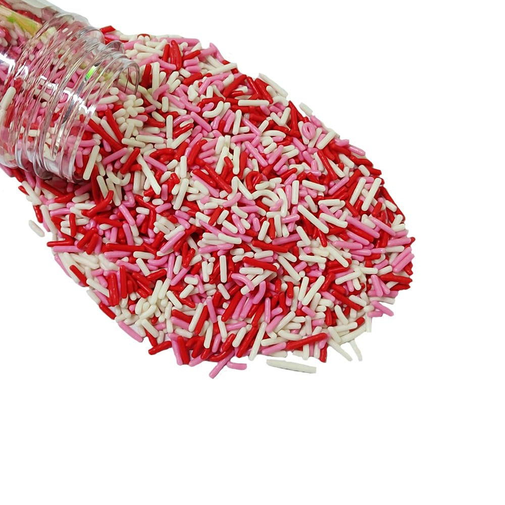 EPHVODI Valentines Rainbow Sprinkles on cakes and cookies for festive decorating