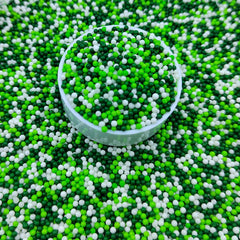 EPHVODI white-green St. Patrick's sprinkles bottle closeup for festive decorating