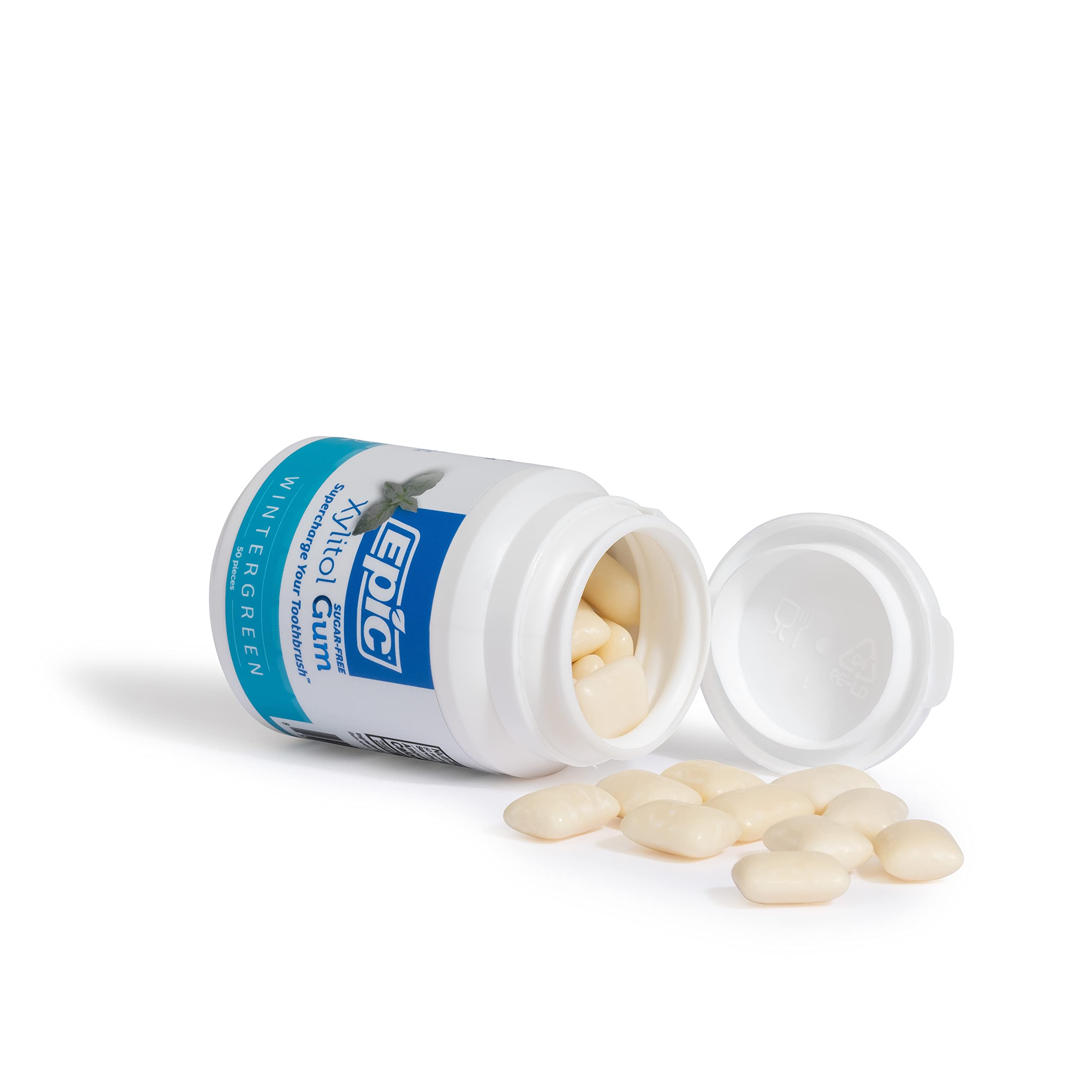 Epic 50-pieces pack on table for daily chewing routine.