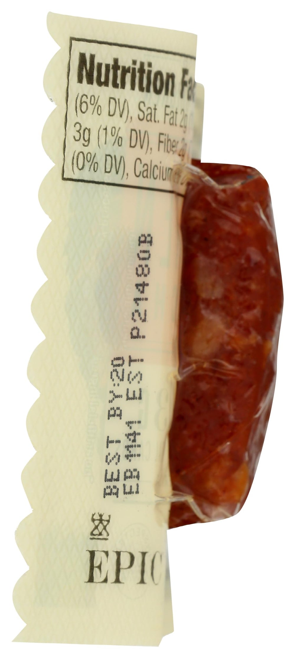 Nutrition facts for Epic Bar Chicken Sriracha emphasize protein and flavor.