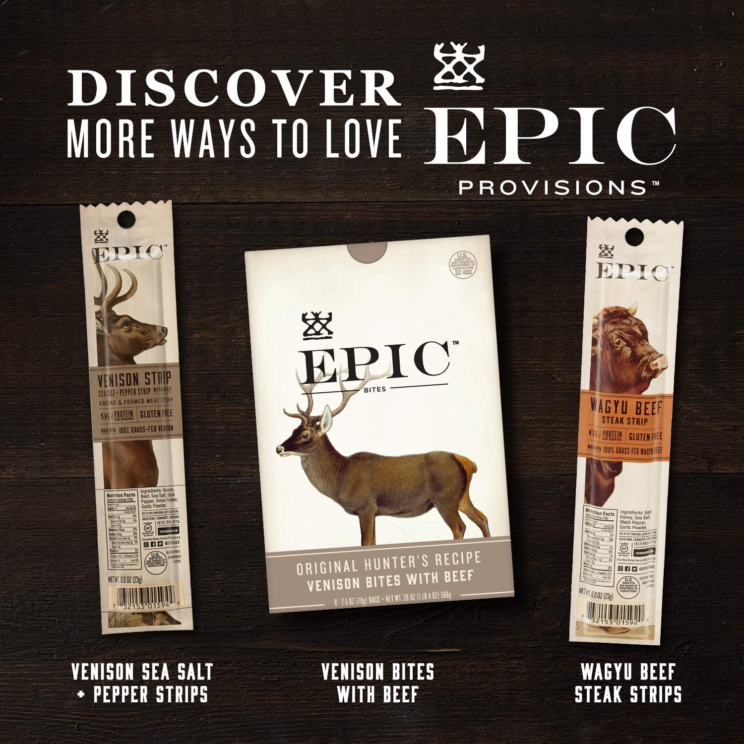 Epic Bars assorted pack on kitchen counter; quick energy between tasks.