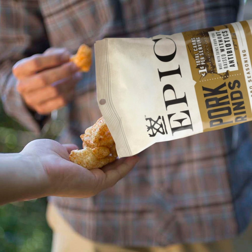 EPIC BBQ Seasoning Pork Rinds crumbled breadcrumb substitute use.