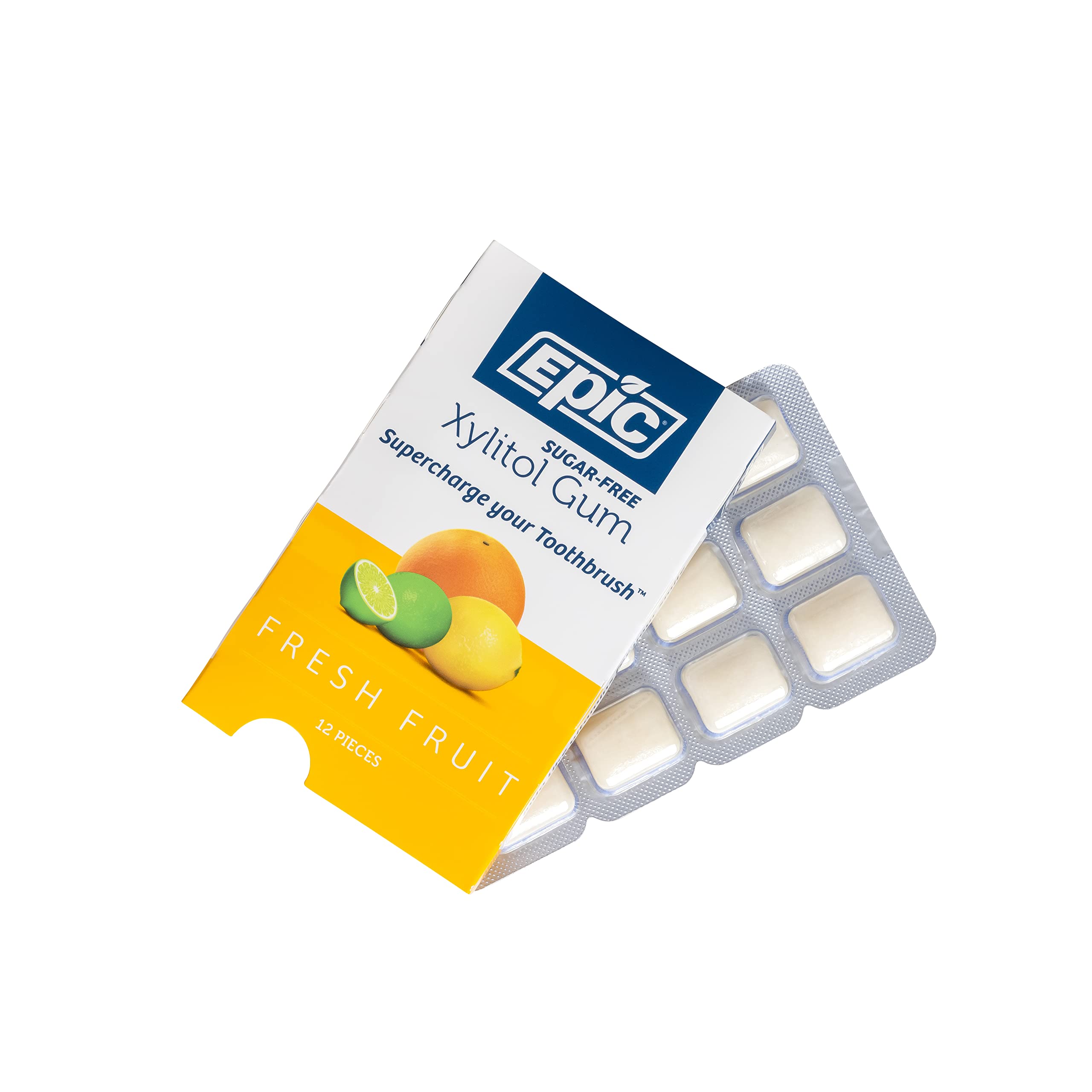 Epic packaging 12-piece tray highlights compact, travel-friendly design.
