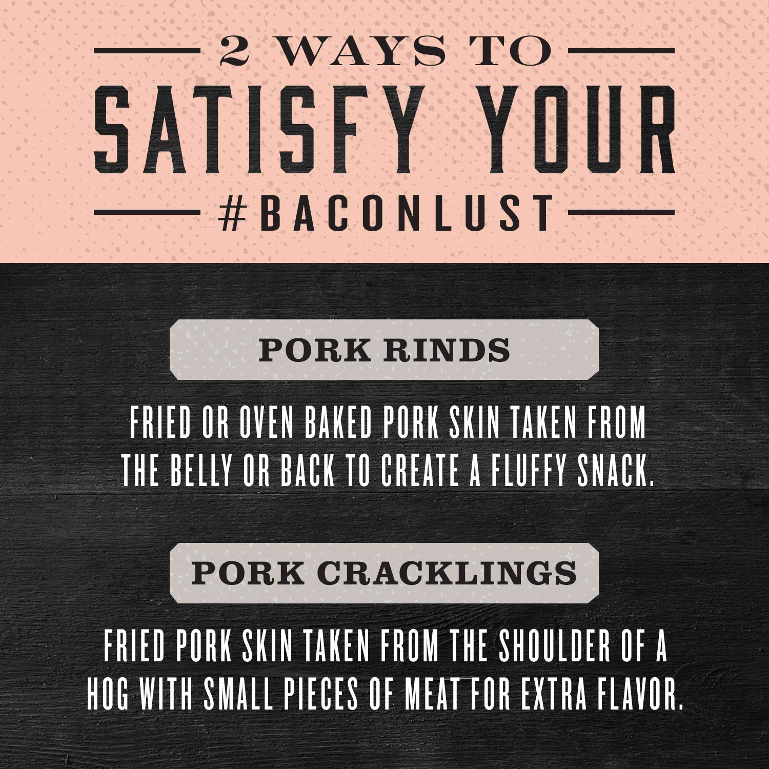 EPIC Pink Himalayan Salt Pork Rinds pack front showcases 4-count box.