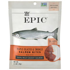 Epic Salmon Jerky Bites with maple and coconut oil, protein-rich on-the-go snack