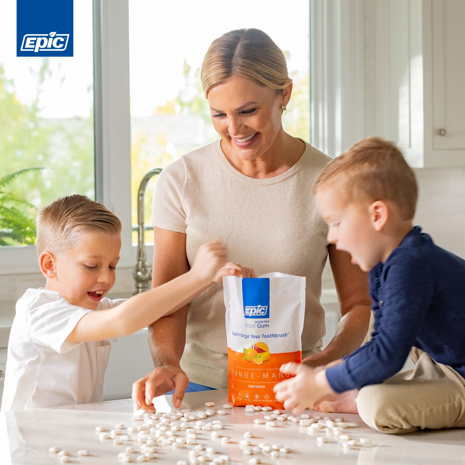 Epic Xylitol Cinnamon Gum sugar-free formula for guilt-free chewing