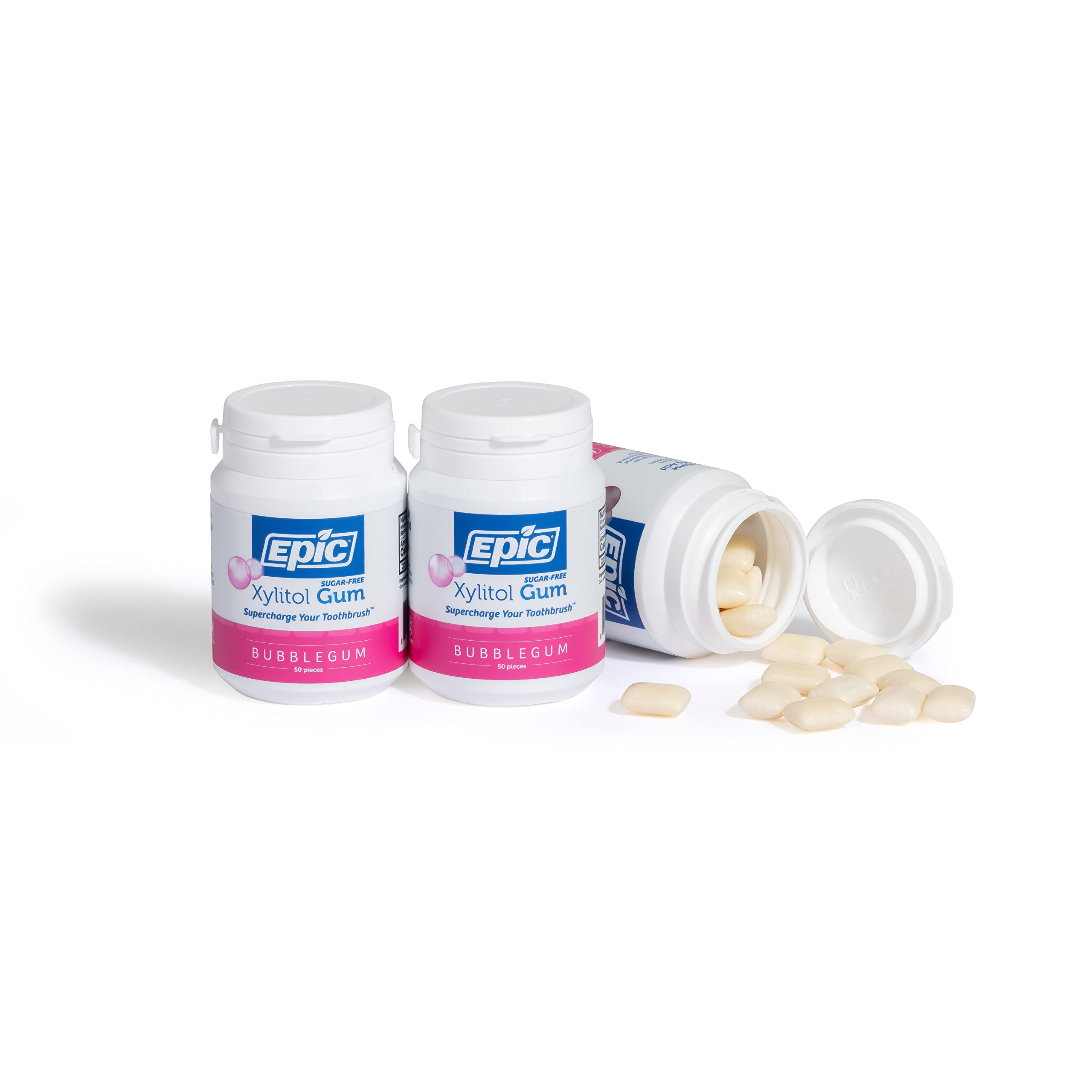 Epic xylitol grams per piece label notes 1.06g per piece.