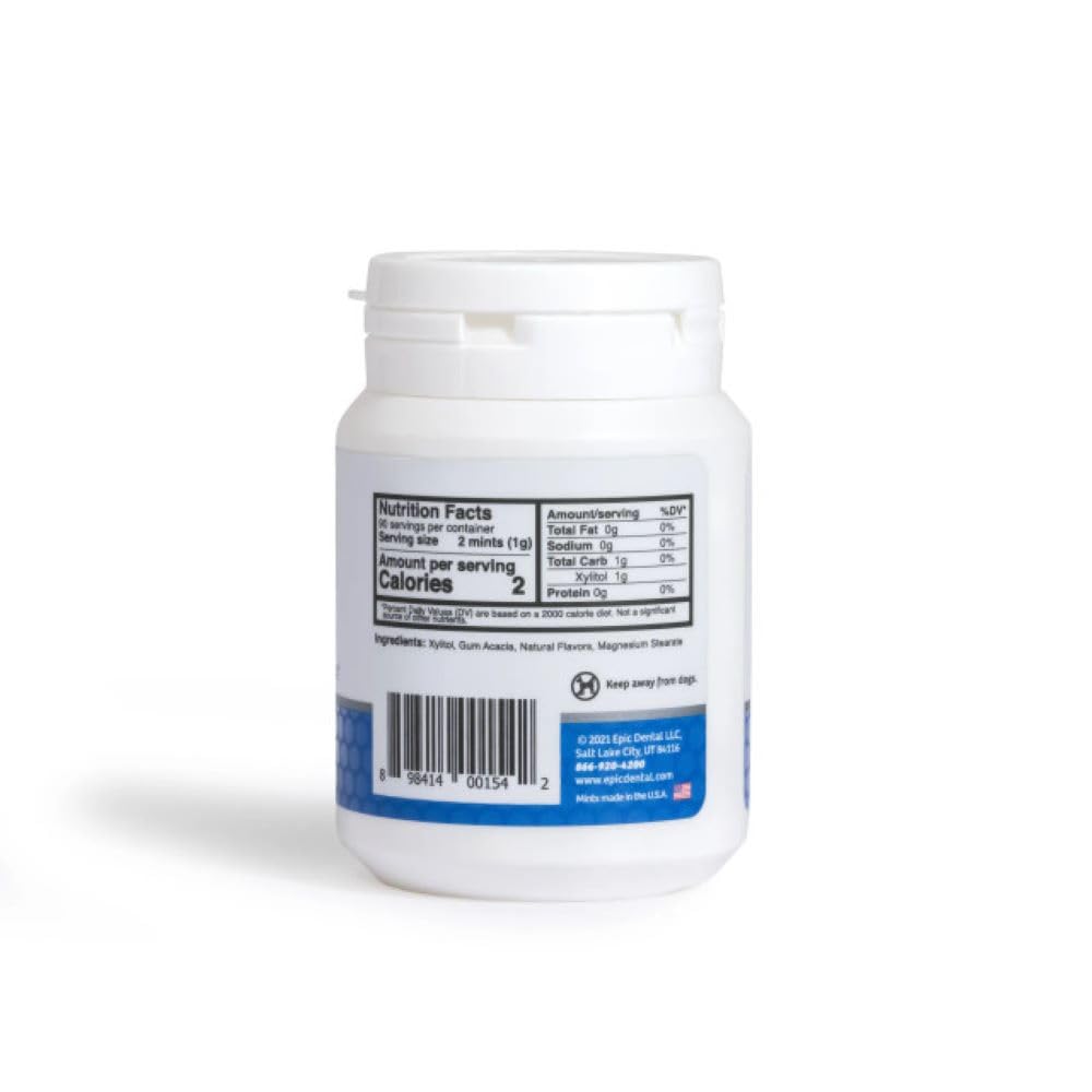 Epic Xylitol Mints in hand for convenient refresh.