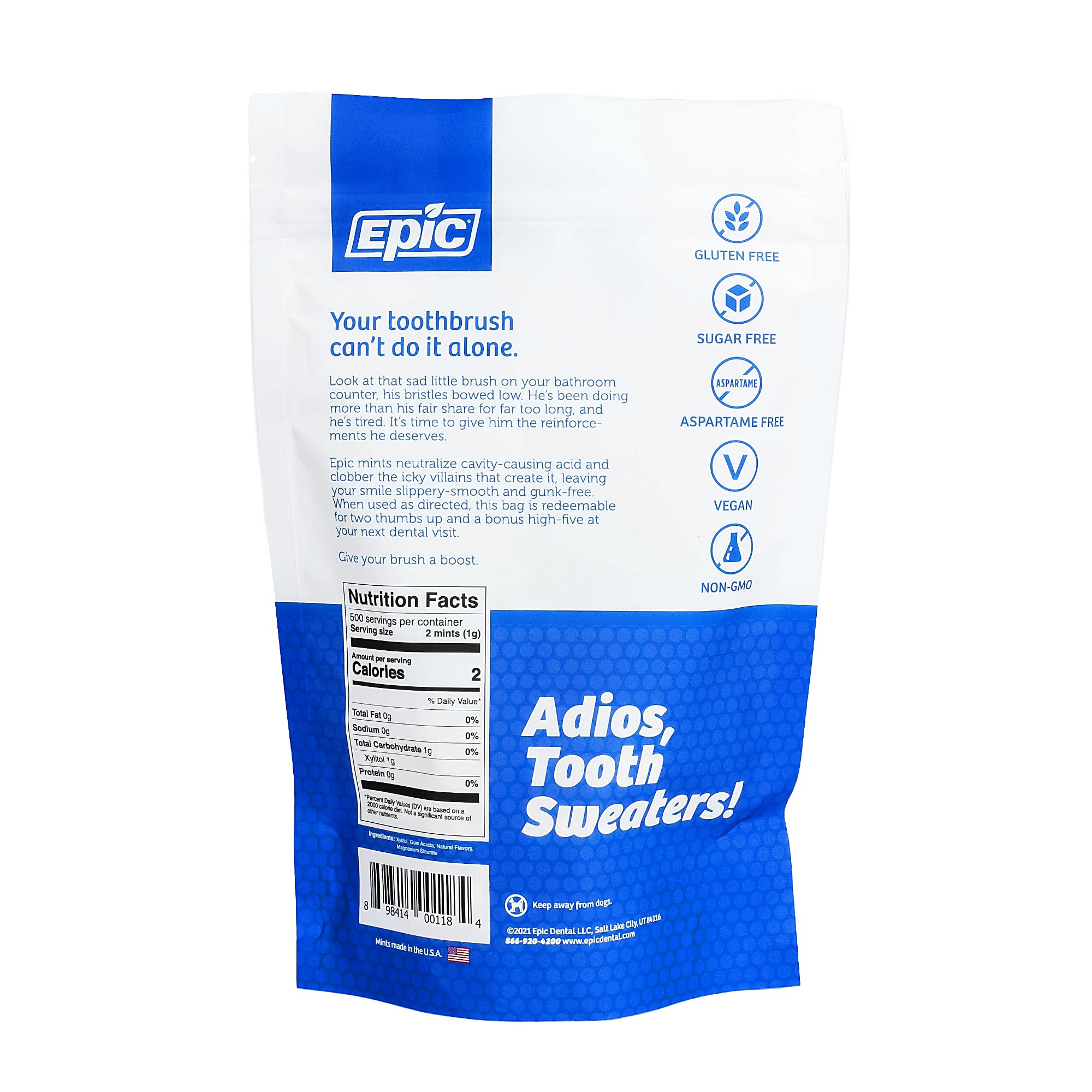 Travel-friendly bulk mint pack keeps breath fresh on the go.