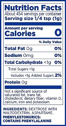 Equal bulk sweetener enables precise sweetness in recipes