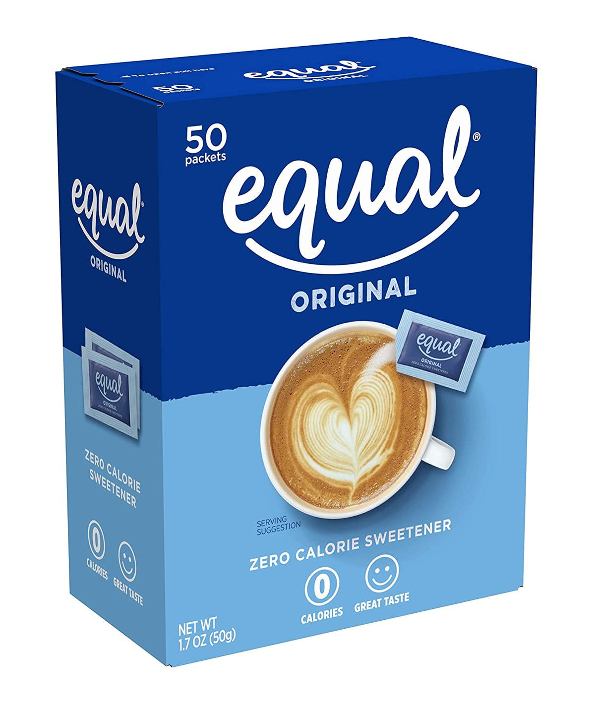 Equal Sugar Packets box ready for easy coffee sweetness on the go.