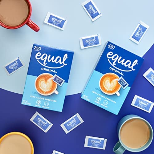 Equal sugar packets in an office setup or on-the-go.