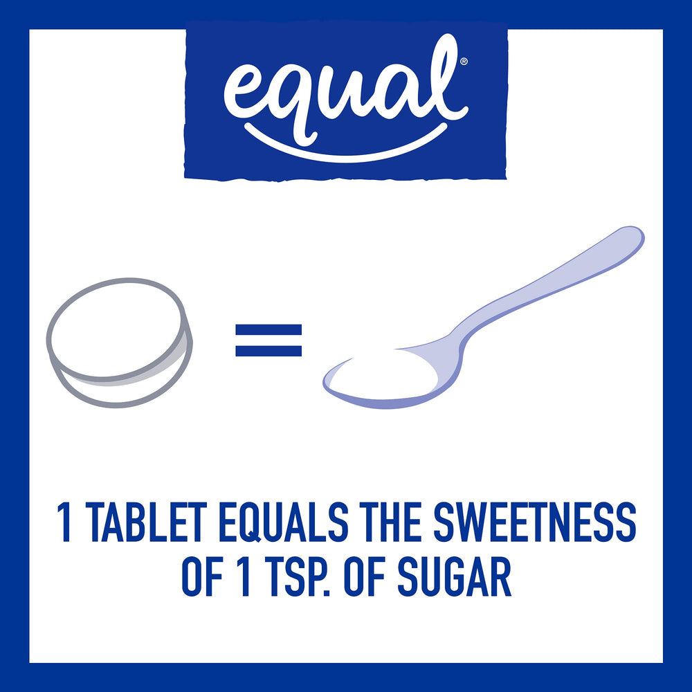 EQUAL tablets added to tea for sugar-free flavor.