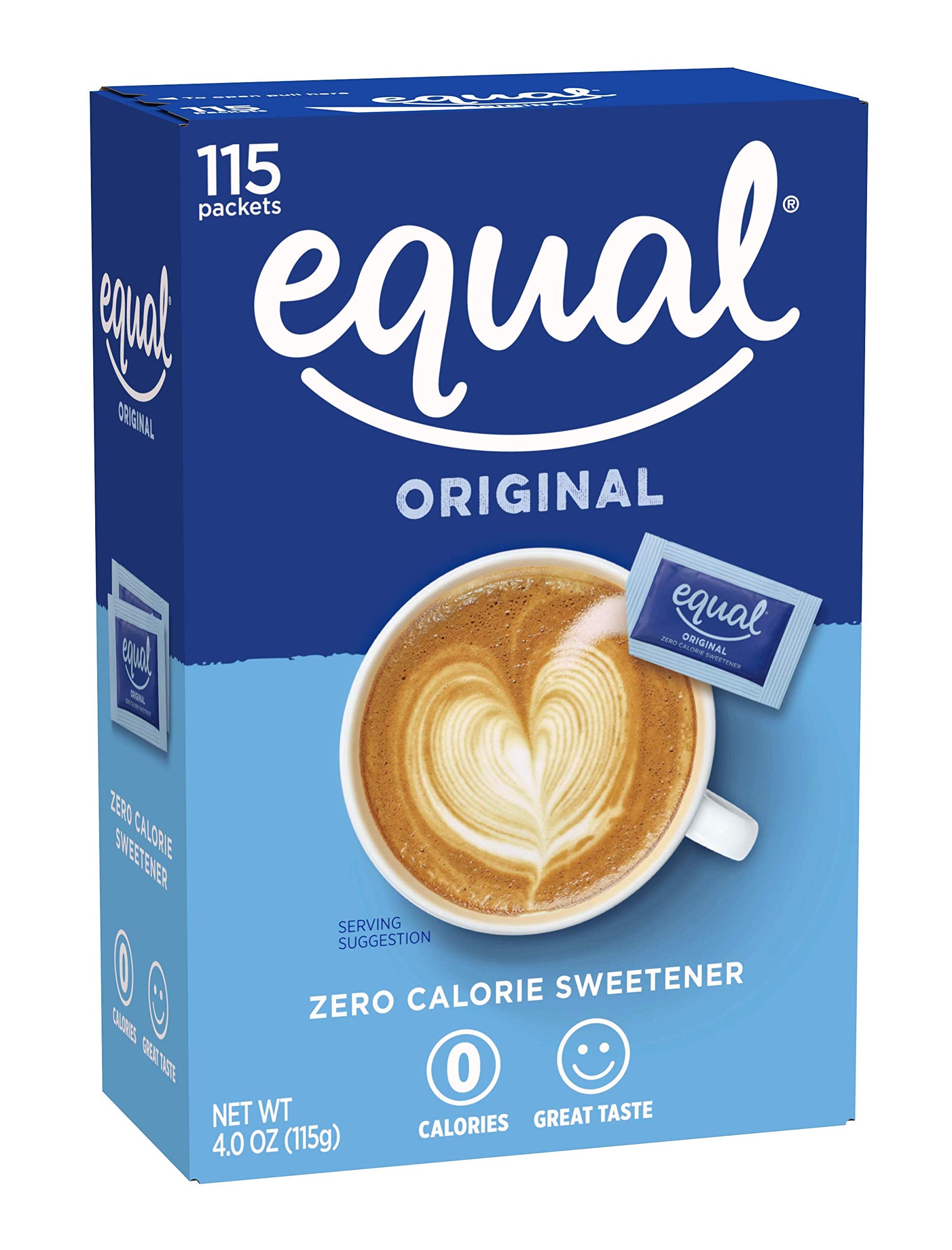 Equal zero-calorie packets in a kitchen setting for everyday flavor.