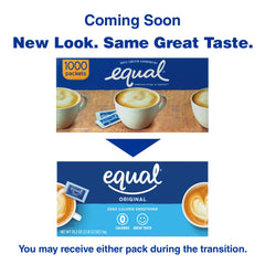 Equal packets at an office desk offer quick, controlled sweetness.