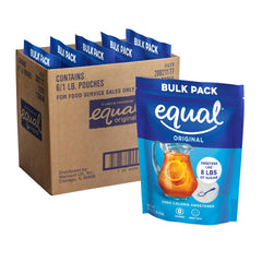 Equal zero-calorie powder dissolves easily in coffee for a smooth, sugar-free sip.