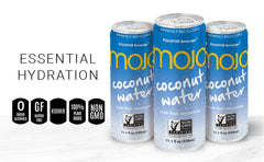 Equator MOJO Coconut Water bottle shows vitamins B and C for daily vitality