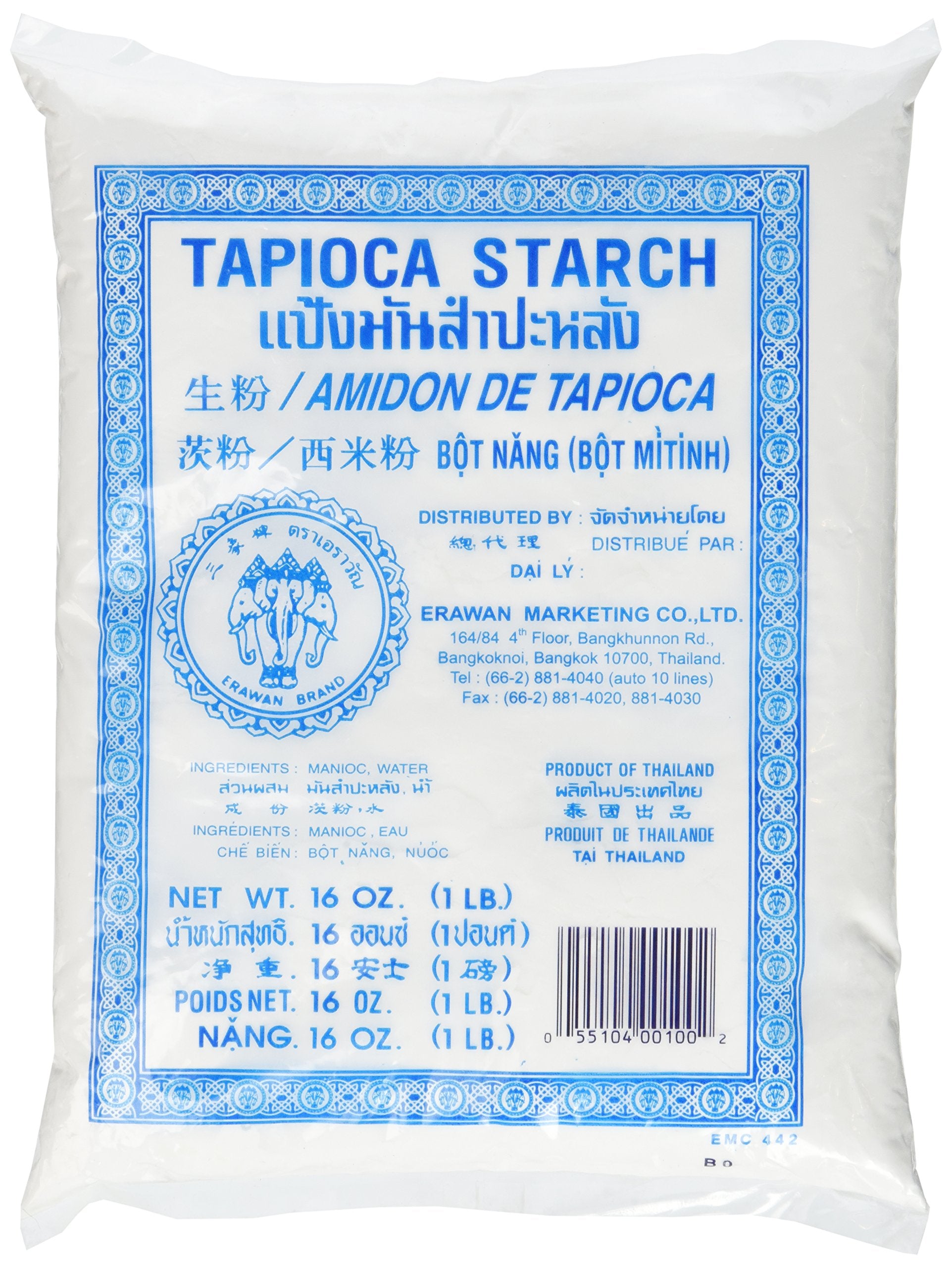ERAWAN Tapioca Starch Powder in a measuring cup for quick thickening.