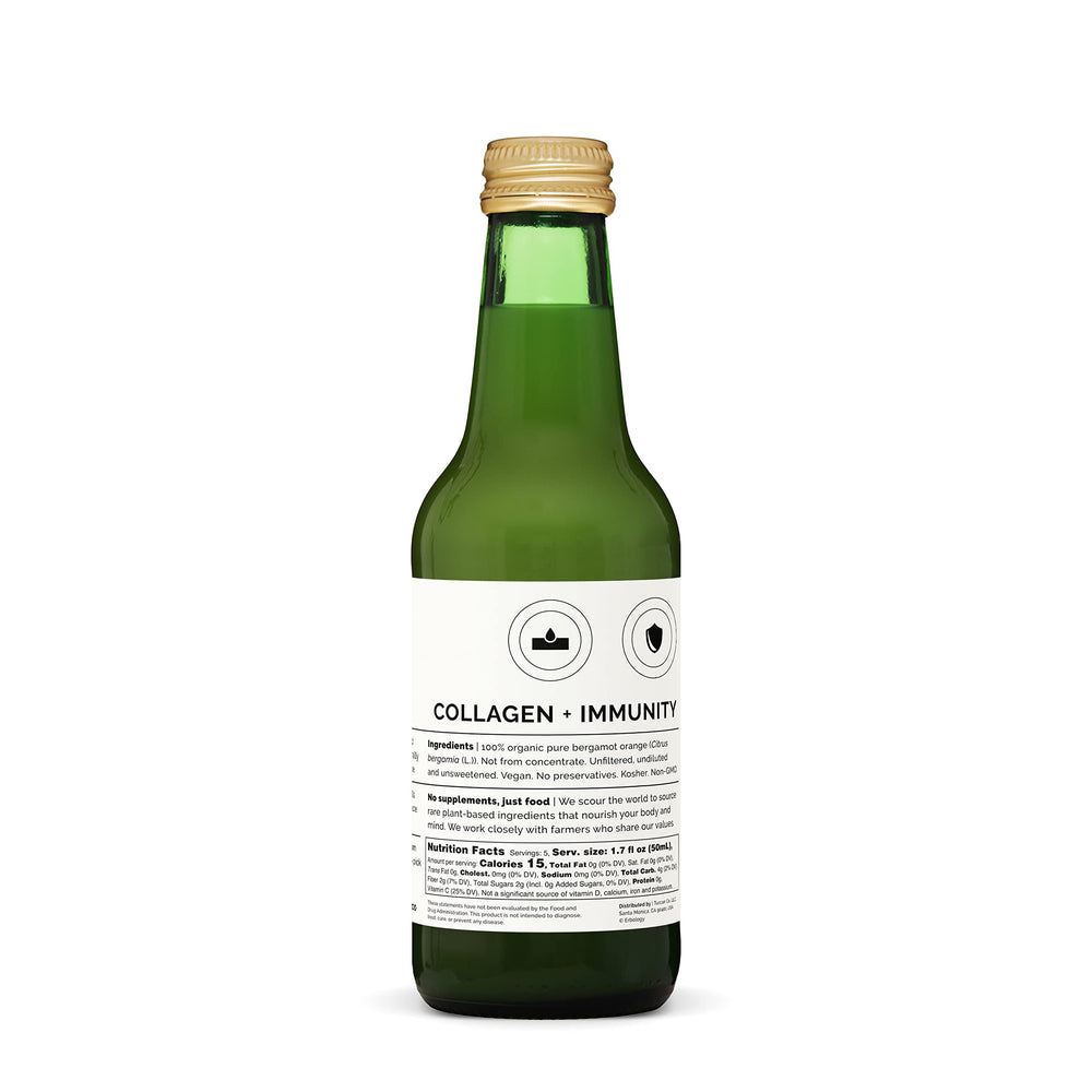 Erbology bergamot juice organic certification seal implies non-GMO integrity